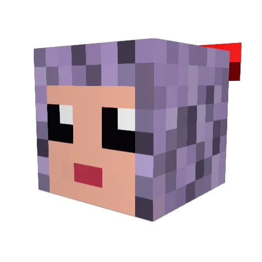 jubiee Minecraft avatar head, 3D render