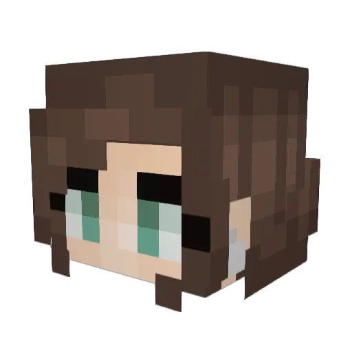 jubiley Minecraft avatar head, 3D render