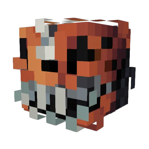 jubudubu Minecraft avatar head, 3D render