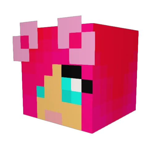 juchieve Minecraft avatar head, 3D render