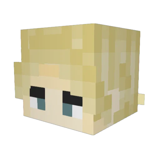 jucijuce Minecraft avatar head, 3D render