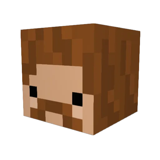 judddddd Minecraft avatar head, 3D render