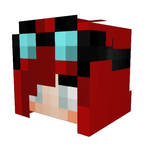 juddeban Minecraft avatar head, 3D render
