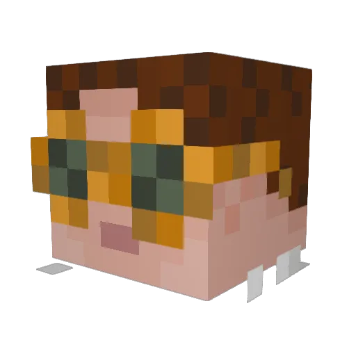 jude108 Minecraft avatar head, 3D render