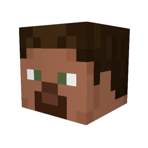 jude20 Minecraft avatar head, 3D render