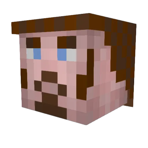 judevonjude Minecraft avatar head, 3D render