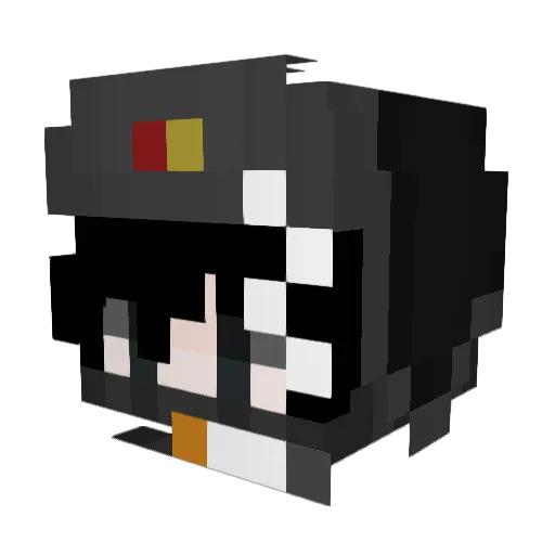 judiciario Minecraft avatar head, 3D render