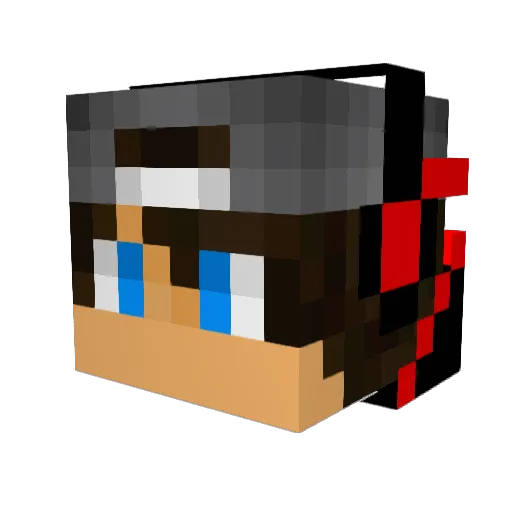judoippon Minecraft avatar head, 3D render