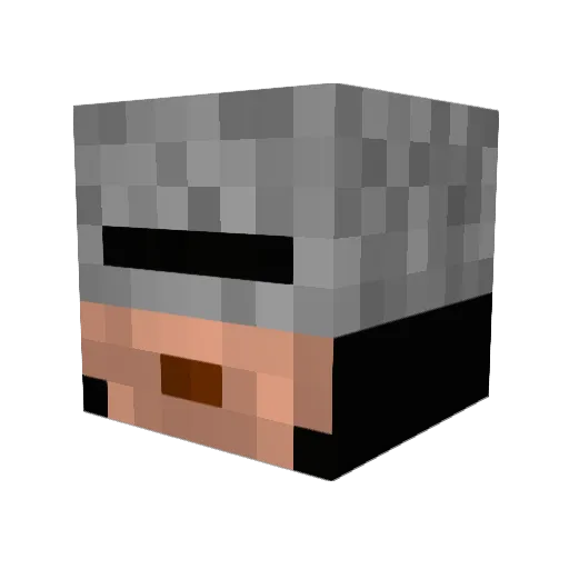 jududud Minecraft avatar head, 3D render
