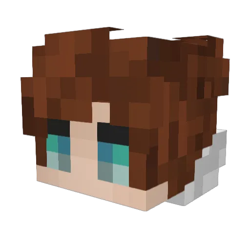 juerginette Minecraft avatar head, 3D render