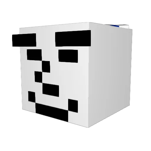 jufii Minecraft avatar head, 3D render