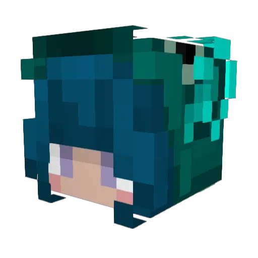 juglos Minecraft avatar head, 3D render