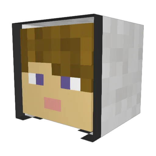 juha_wu Minecraft avatar head, 3D render