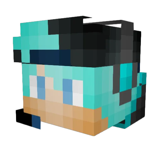 juhankim Minecraft avatar head, 3D render