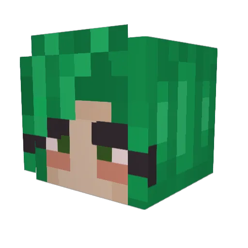 juhouzee Minecraft avatar head, 3D render