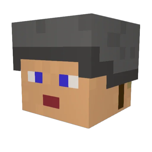 juhu9 Minecraft avatar head, 3D render