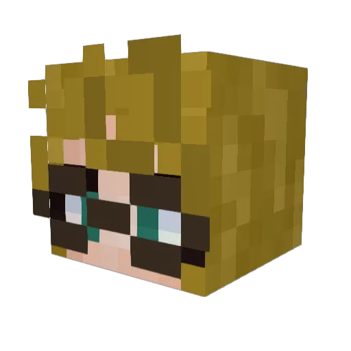 juice_000 Minecraft avatar head, 3D render
