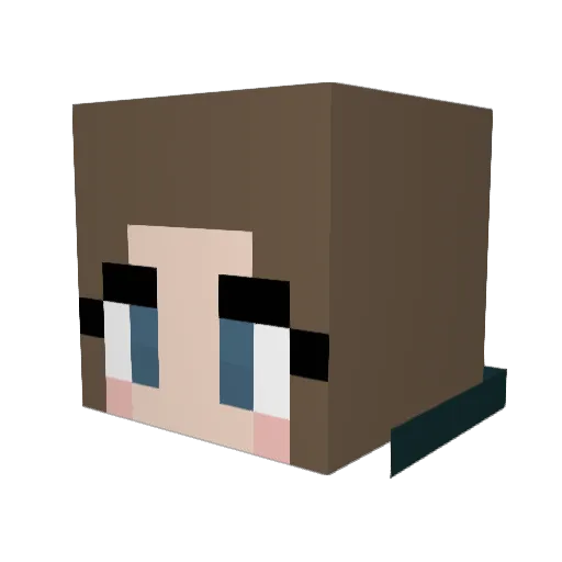 juicegirl Minecraft avatar head, 3D render
