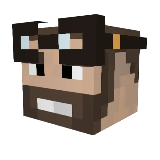 juiceistasty Minecraft avatar head, 3D render