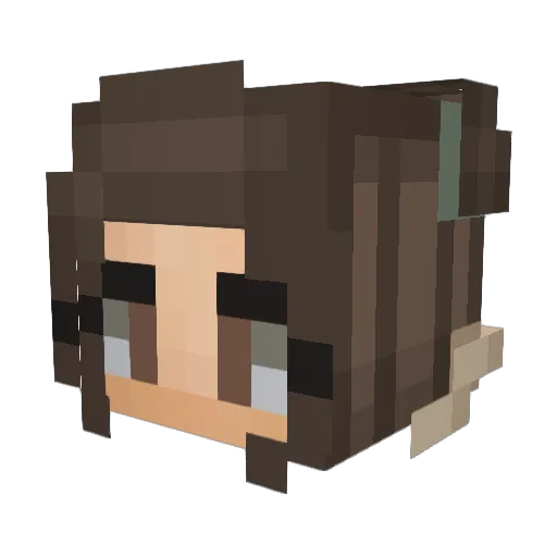 juicyb9by Minecraft avatar head, 3D render