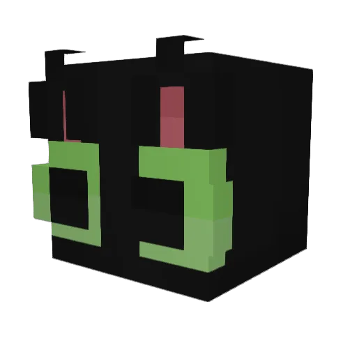 juinoo Minecraft avatar head, 3D render