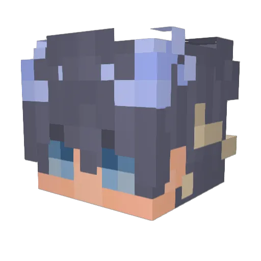 juinzi Minecraft avatar head, 3D render