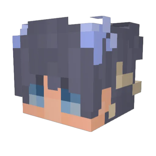 juinzy Minecraft avatar head, 3D render
