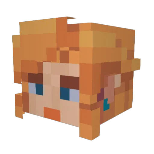 juizz Minecraft avatar head, 3D render