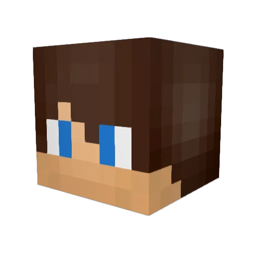 jujonkey Minecraft avatar head, 3D render