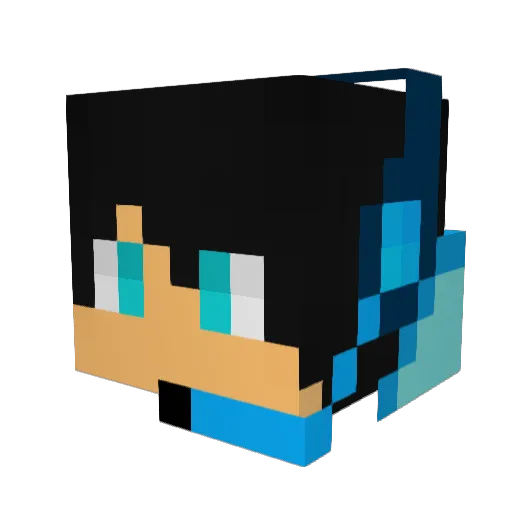 jujubez2000 Minecraft avatar head, 3D render