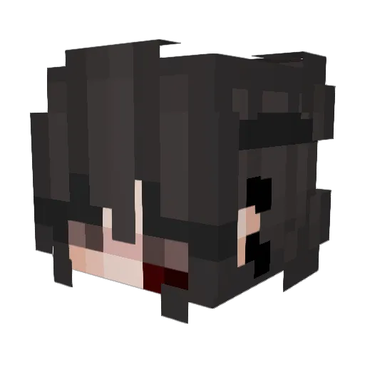 jujubinha_ofc Minecraft avatar head, 3D render