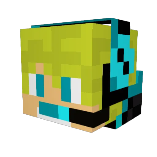 jujubossee Minecraft avatar head, 3D render