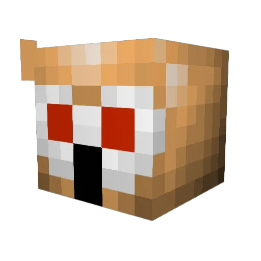 jujubunicorn Minecraft avatar head, 3D render