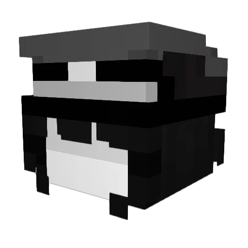 jujucaucau Minecraft avatar head, 3D render