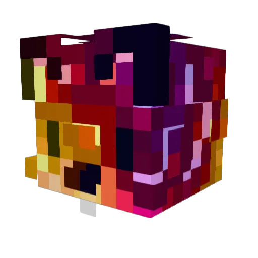 jujuchamp Minecraft avatar head, 3D render