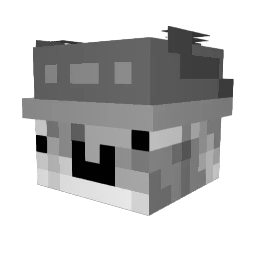 jujufex Minecraft avatar head, 3D render
