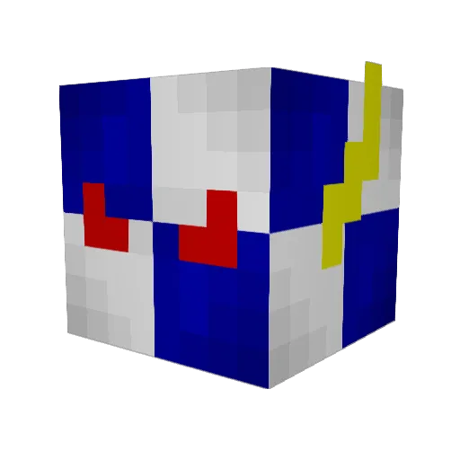 jujujuju2 Minecraft avatar head, 3D render