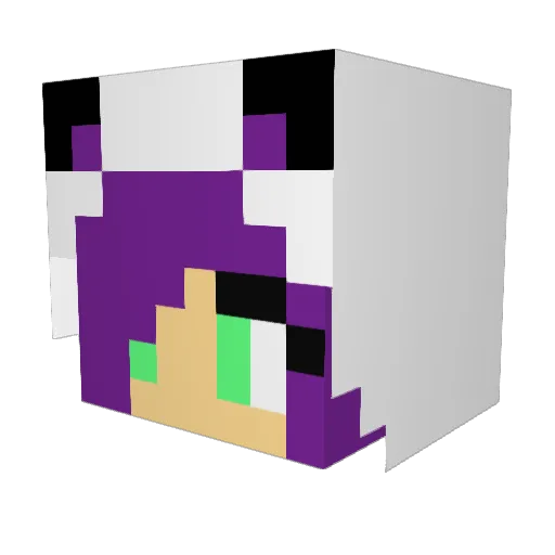 jujujulika Minecraft avatar head, 3D render