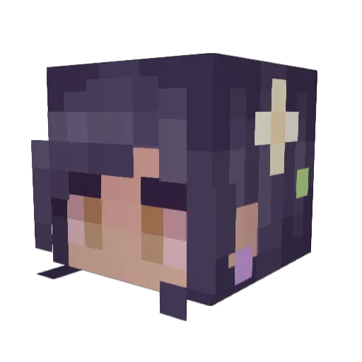 jujukee Minecraft avatar head, 3D render