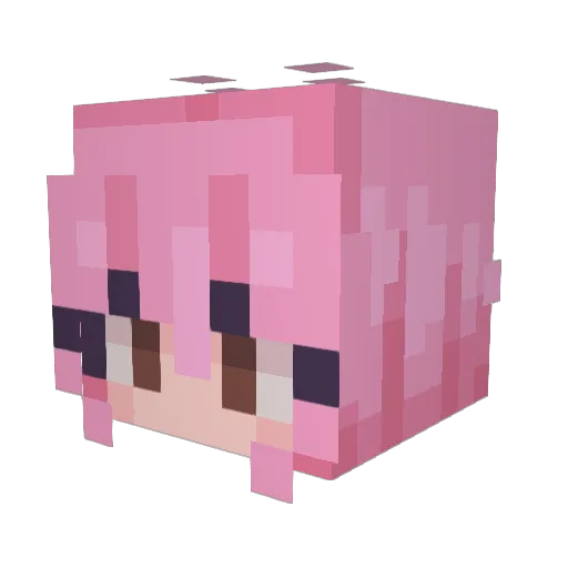 jujushawtyy Minecraft avatar head, 3D render