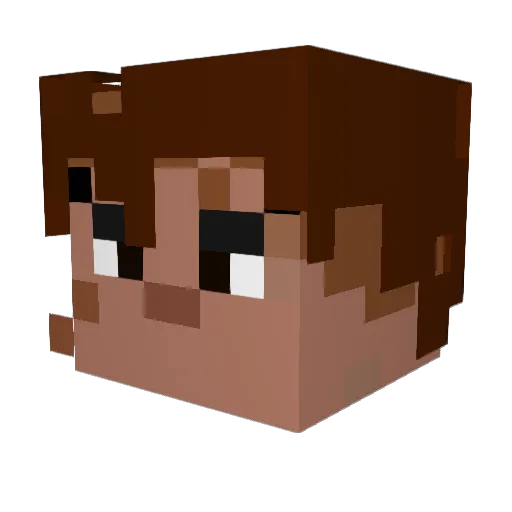 jukdog Minecraft avatar head, 3D render