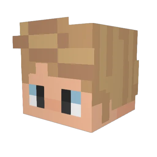 jukest_ Minecraft avatar head, 3D render
