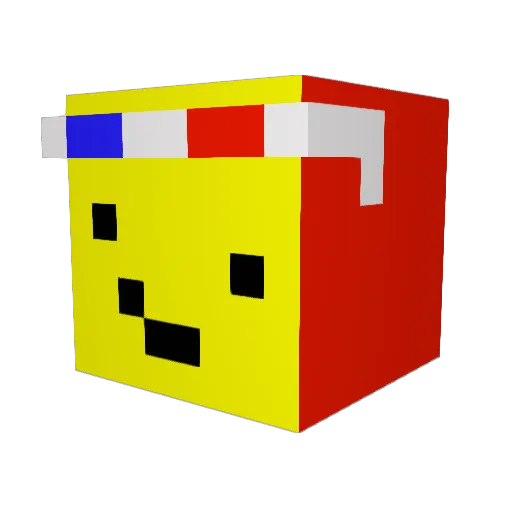jukinbox Minecraft avatar head, 3D render