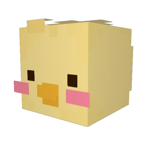 jukong Minecraft avatar head, 3D render