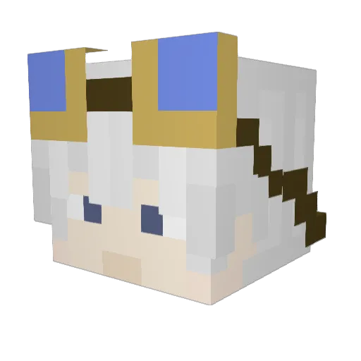 jukubez_ Minecraft avatar head, 3D render