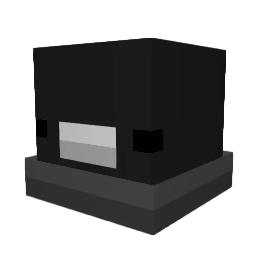 jul298 Minecraft avatar head, 3D render