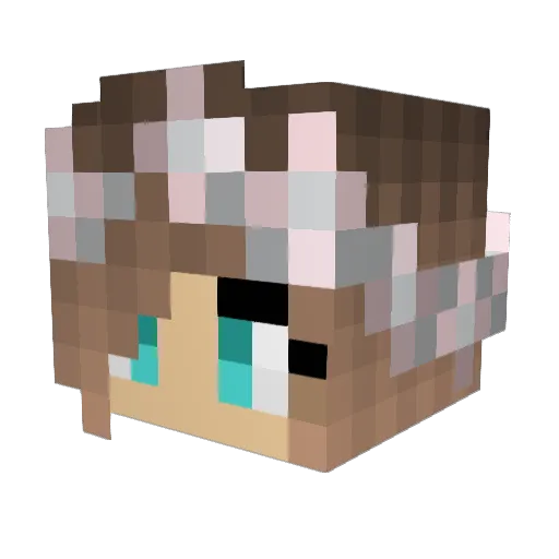 jul_ia Minecraft avatar head, 3D render
