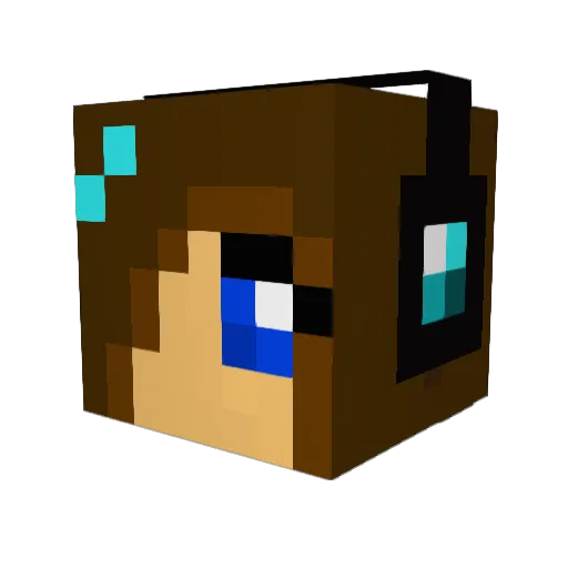 juland4 Minecraft avatar head, 3D render
