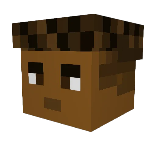 julbiiv Minecraft avatar head, 3D render