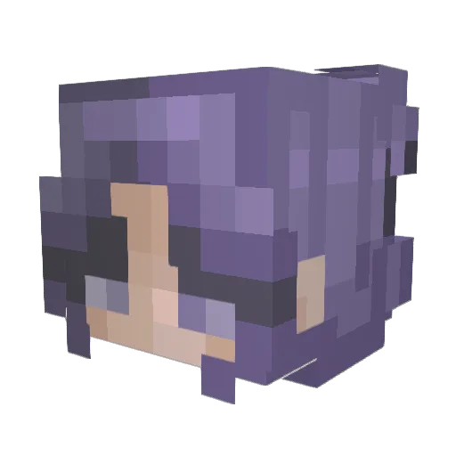 julbloom Minecraft avatar head, 3D render